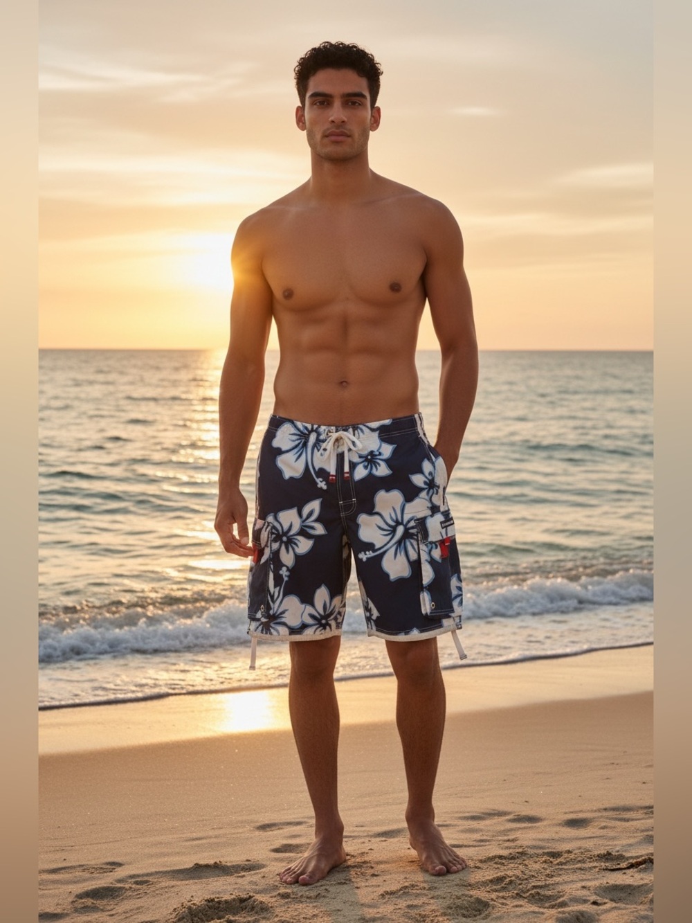 Classic Vintage Abercrombie & Fitch Tropical Swim Trunks
